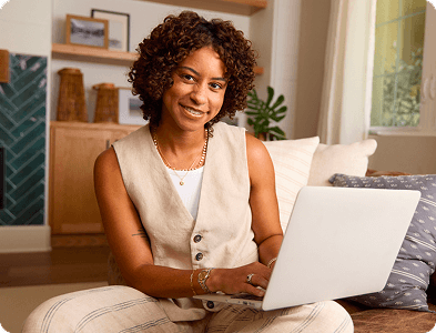 woman with laptop